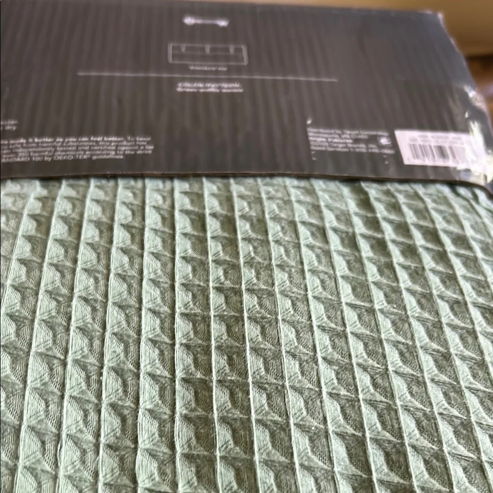 Threshold Mint Waffle Shower Curtain